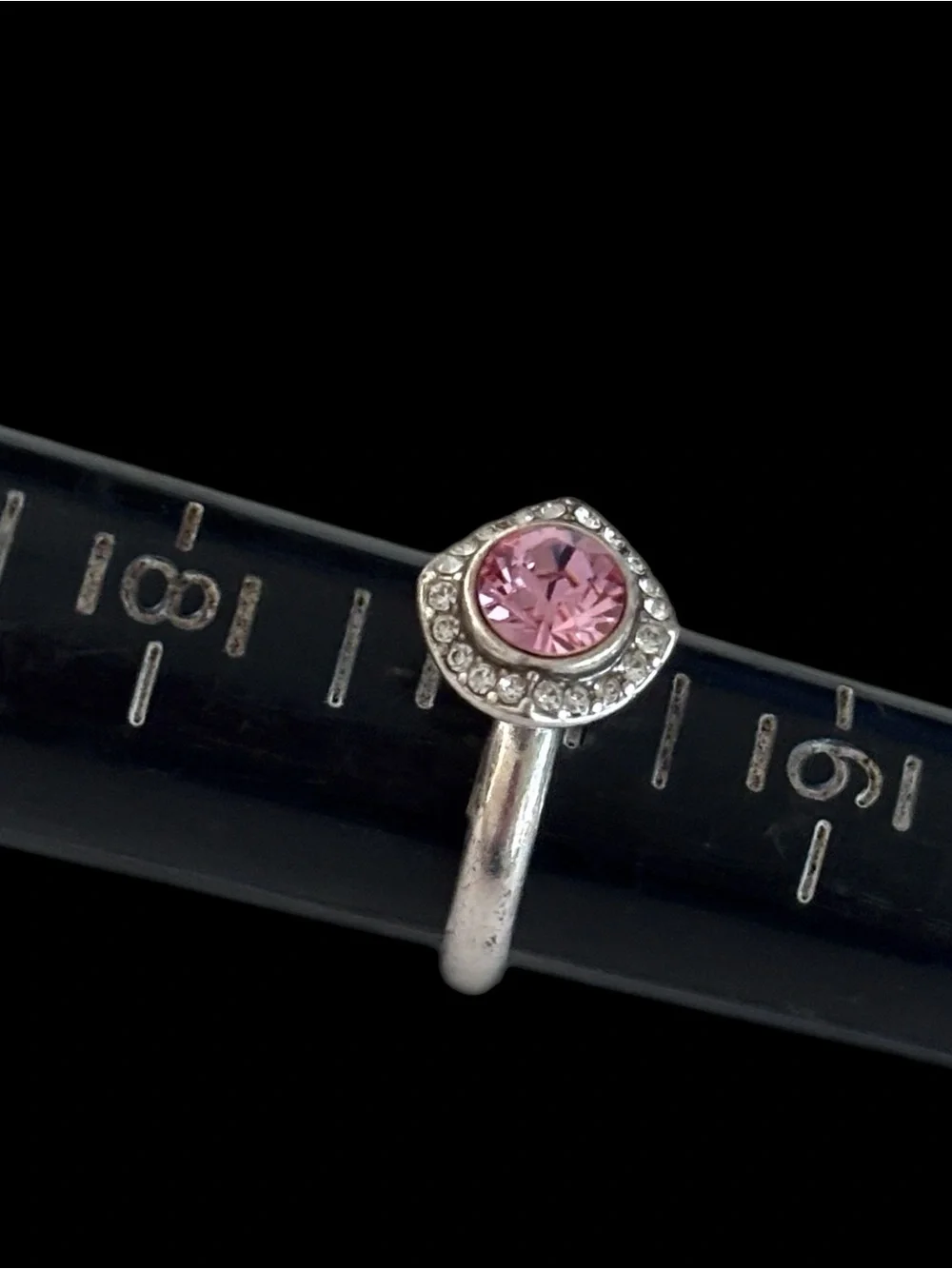 Brighton Romantica Stack Ring: Size: 7 silver Pink Stackable or wear alone